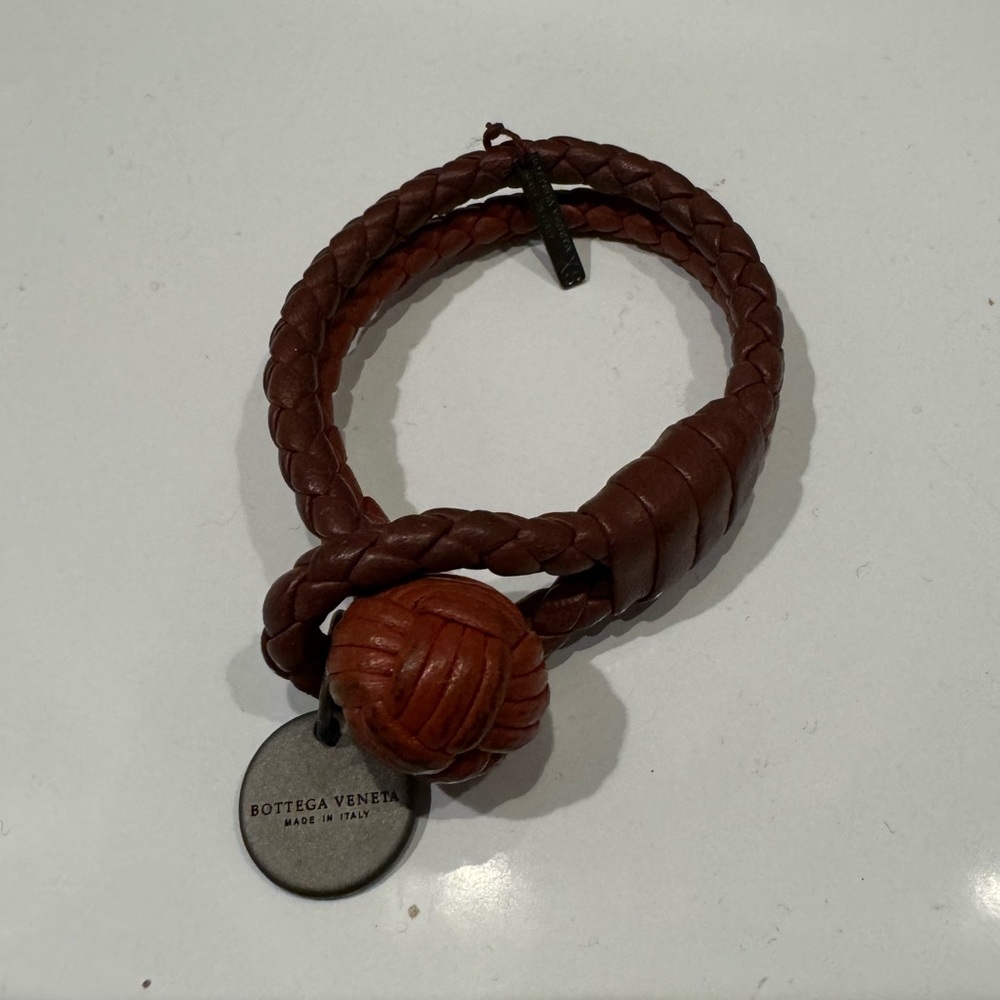 Bottega Venetta Leather Wrap Bracelet